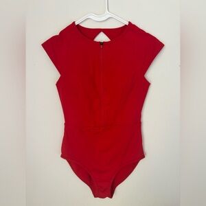 Athleta Red Zip-Front Swimsuit